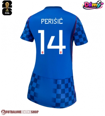 Chorvatsko Ivan Perisic #14 Venkovní Dres pro Dámy MS 2026 Krátkým Rukávem
